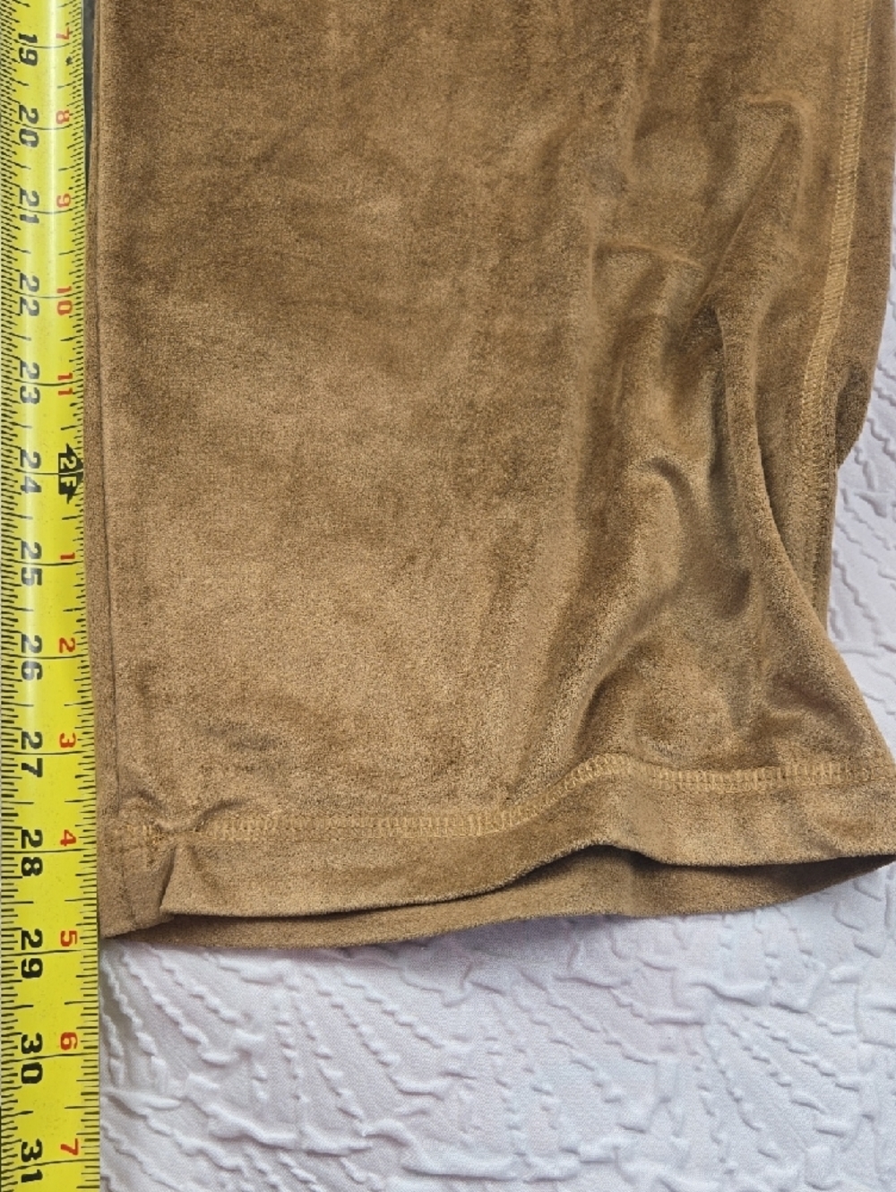Casual Corner Women's Velour Drawstring Trousers in Camel Brown - Picture 6 of 7